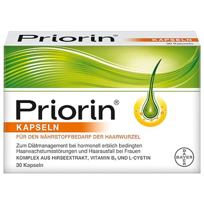 303574 - PRIORIN Kapsula për rënien e flokëve, 30 kapsula, për gratë