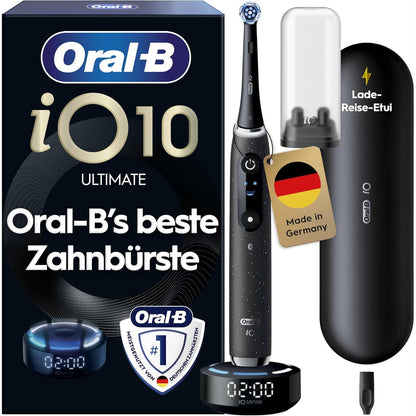 301537 - ORAL-B Furçë dhëmbësh elektrike iO Series 10, 1 kokë furçe, Kuti udhëtimi me karikim, 7 mënyra pastrimi, e zezë