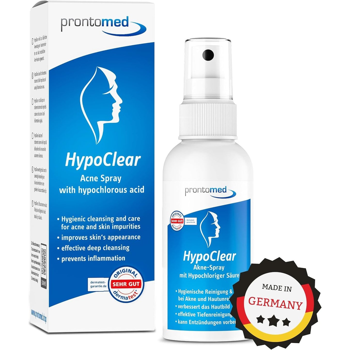 290338 - PRONTOMED HypoClear Spray për Aknet 75ml - Kujdes efektiv për lëkurën me acid hipoklorik për aknet, njollat dhe skuqjen