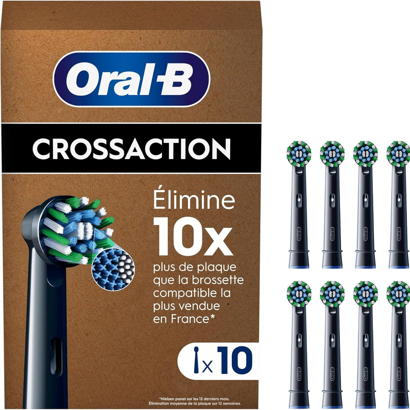 289787 - ORAL-B Koka Furçash Zëvendësuese PRO CrossAction, të Zeza, 10 copë