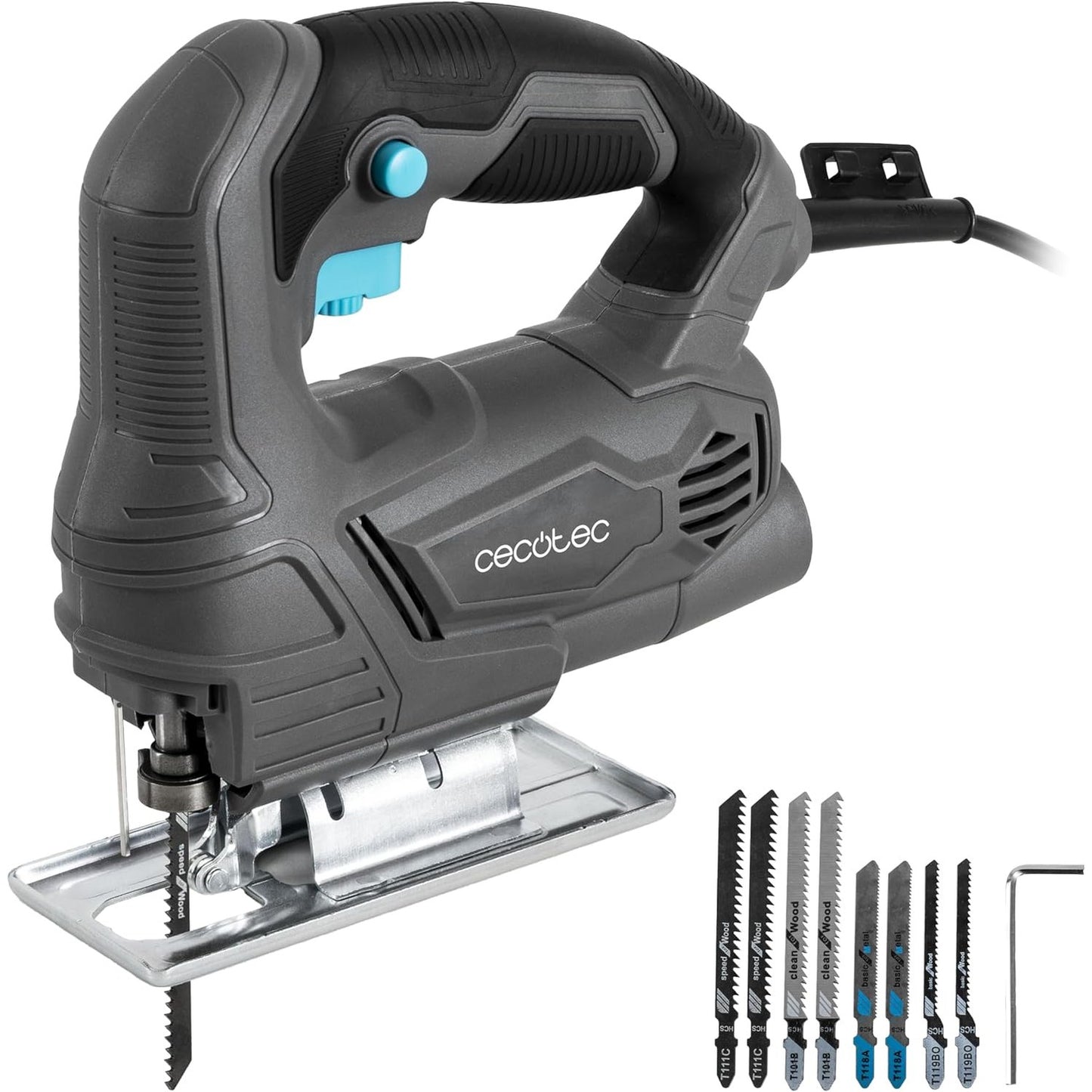 288753 - CECOTEC Makinë bashkimi MultiCut 4000, 400W, prerje deri në 45º, kabllo 2m, shpejtësi e rregullueshme, adaptues për fshirje me vakum, përfshin 8 tehe për materiale të ndryshme