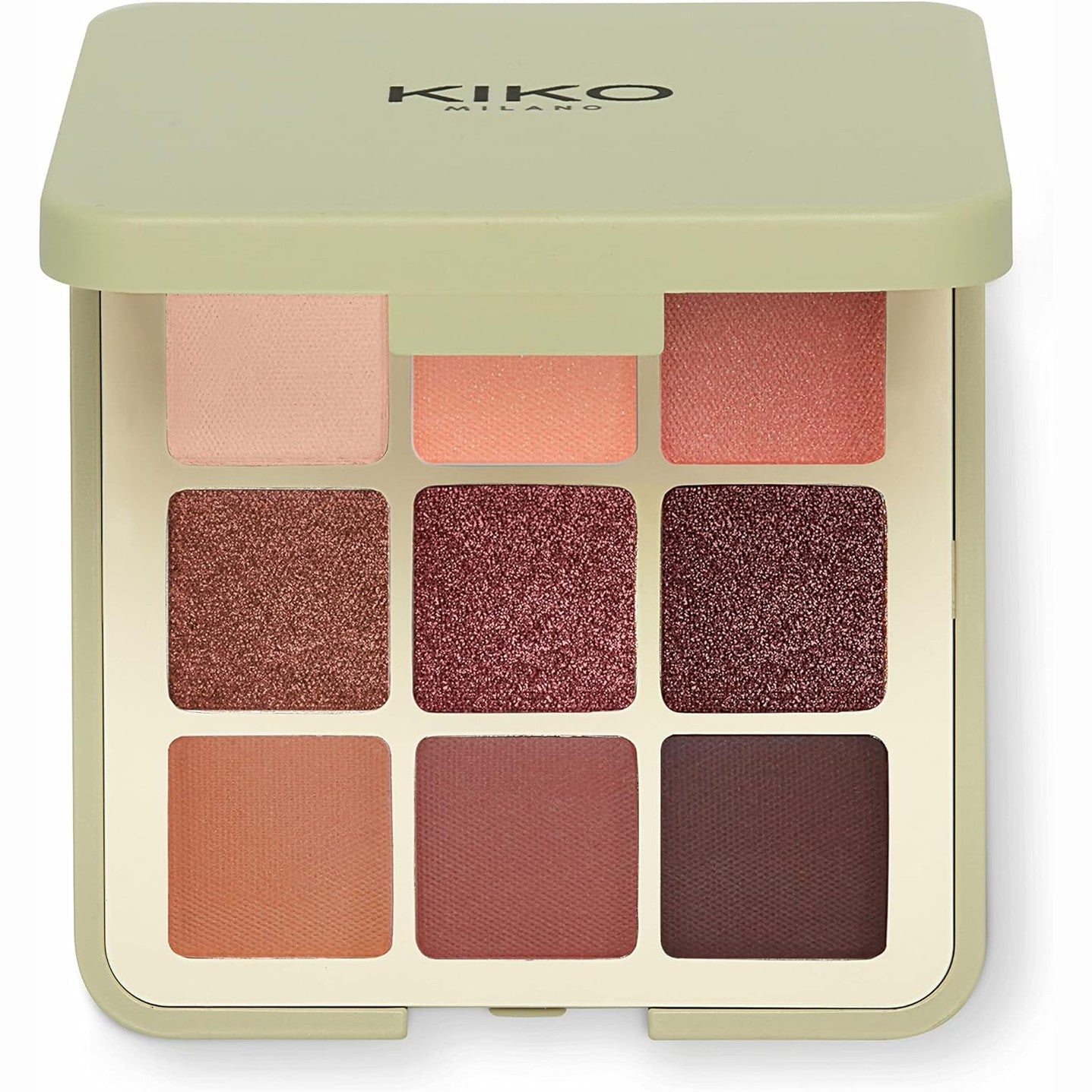 272096 - KIKO MILANO Paleta e Hijeve të Syve Green Me 102, 9 hije sysh me përfundime mat, perle dhe metalike