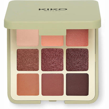 272096 - KIKO MILANO Paleta e Hijeve të Syve Green Me 102, 9 hije sysh me përfundime mat, perle dhe metalike