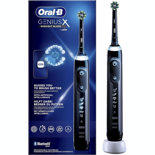 274884 - ORAL-B Furçë dhëmbësh elektrike Genius X, 6 mënyra pastrimi, inteligjencë artificiale, aplikacion Bluetooth, e bardhë, projektuar nga Braun