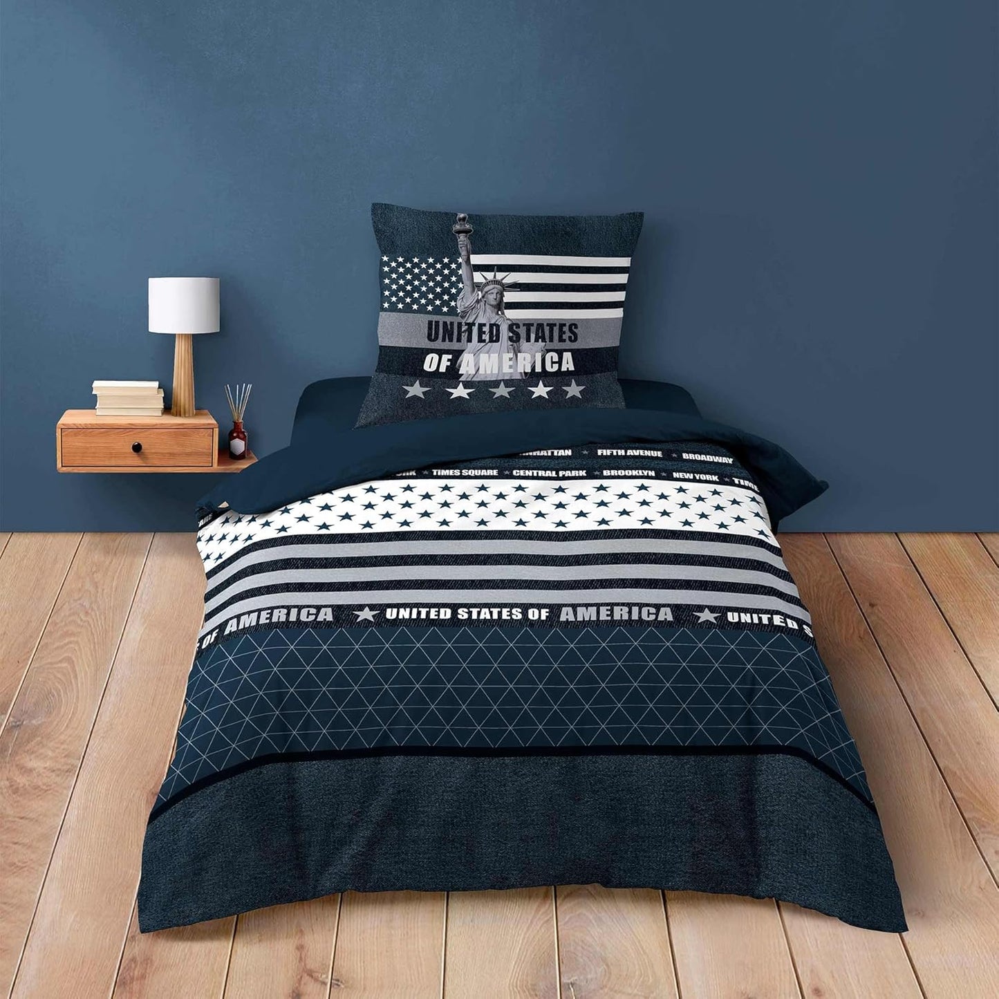 184576 - DOUCEUR D'INTÉRIEUR Set Mbulesë Duvet 2-Copë STATES, 140x200cm, Material 100% Pambuk