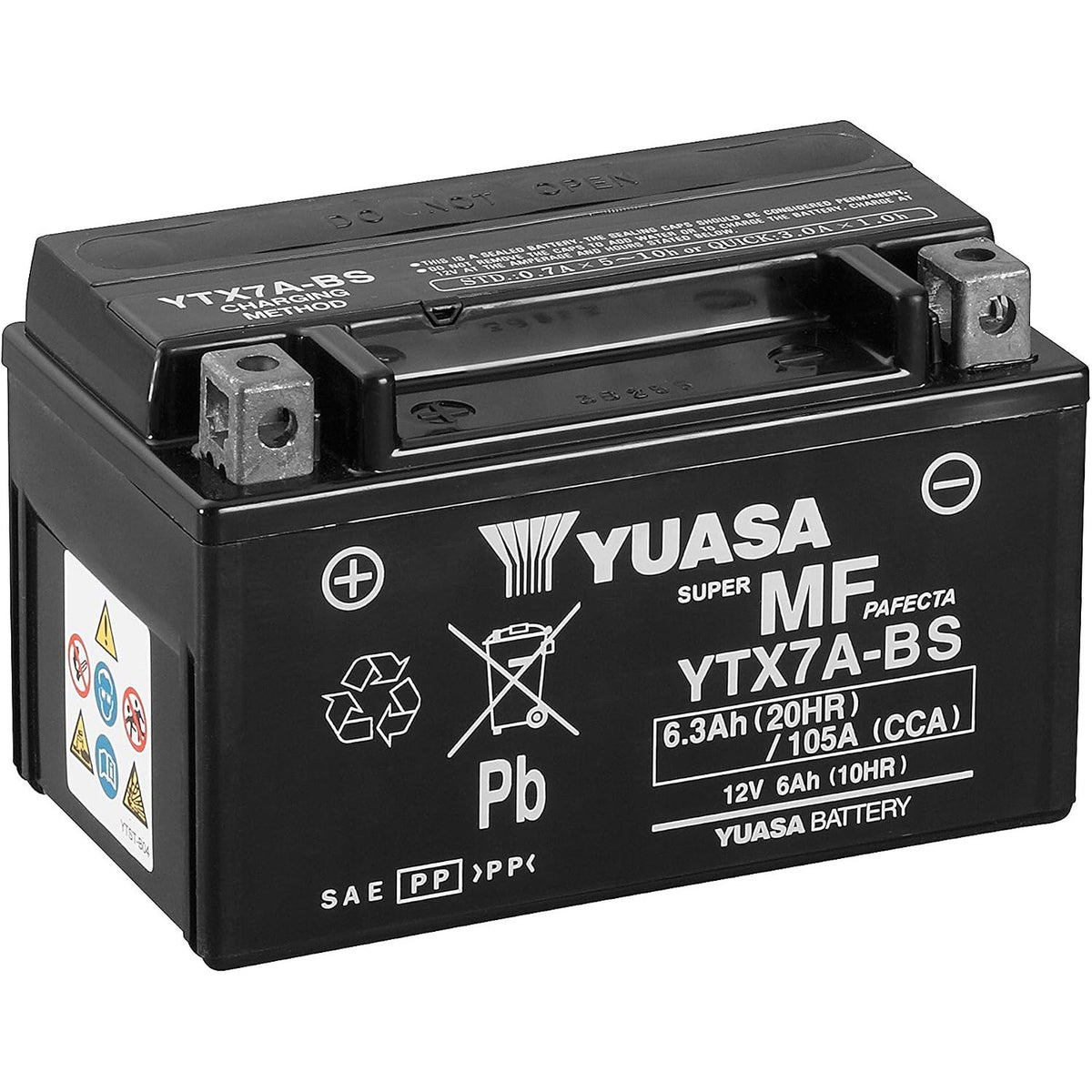 312794 - BATERI Yuasa YTX7A 12V 105 CCA Moto AGM VRLA pa Mirëmbajtje.
