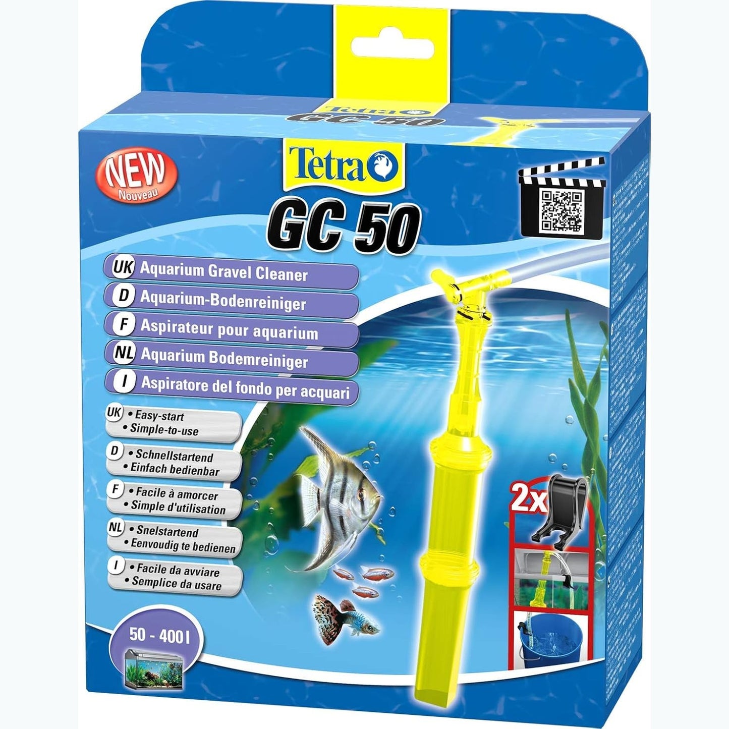 224013 - Tetra Pastrues fundor akuariumi GC 50 me tub, valvul ndezjeje të shpejtë, për akuariume 50-400 litra