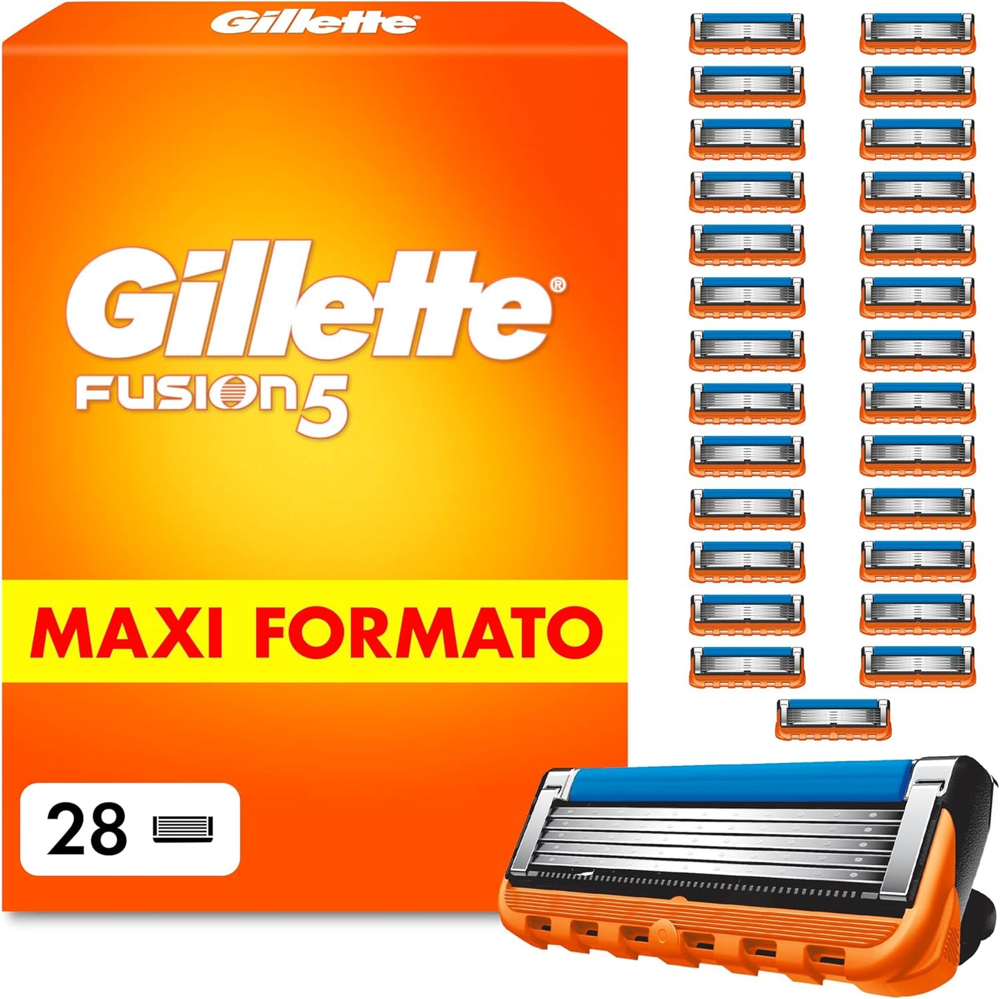 320945 - GILLETTE Brisqe rroje Fusion 5 për meshkuj, Pako me 28 copë