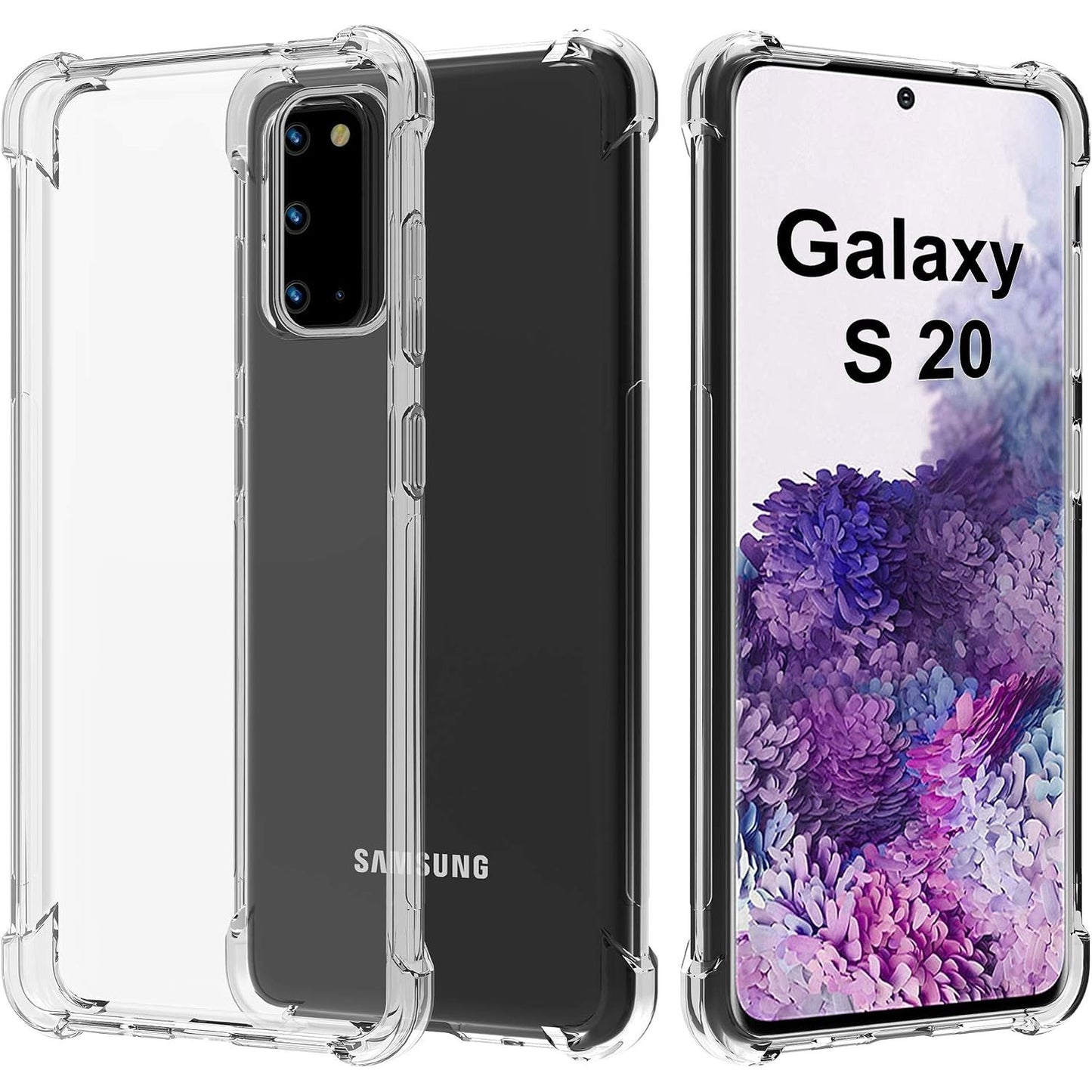 274694 - MBROJTËSE MIGEEC PËR SAMSUNG GALAXY S20 TRANSPARENTE [REZISTENT NDAJ GODITJEVE] SILIKON I BUTË [REZISTENT NDAJ GËRVISHTJEVE] MBROJTËSE TELEFONI FLEKSIBËL TPU - 6.2 INÇ