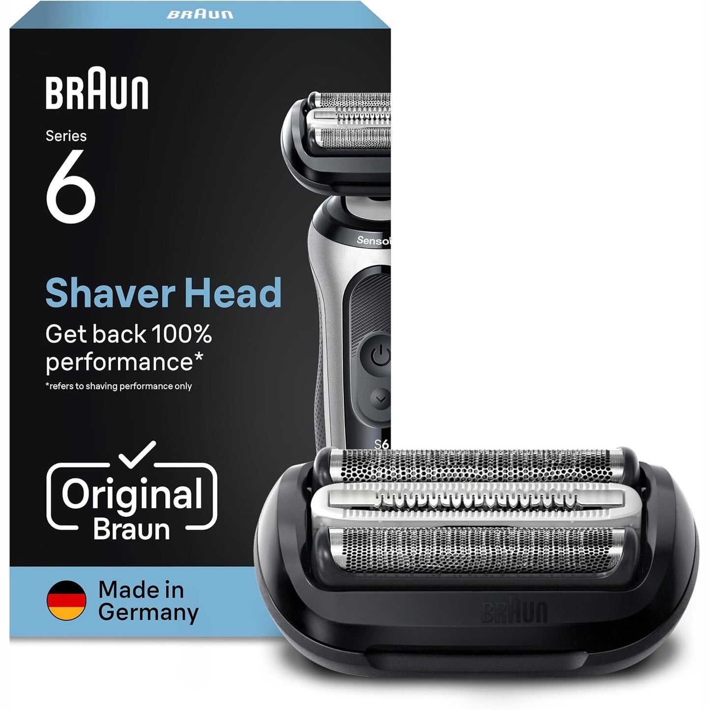 271309 - BRAUN Koka Elektrike Origjinale Series 6 64b, Rikthen 100% të Performancës së Makinës për Shkurtimin e Mjekrës, Kompatibile me Brisqet Series 6 60-, 61-, 62-