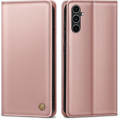 274291 - AIMOYU Mbrojtëse Telefoni për Samsung Galaxy A54 5G, lëkure premium, mbrojtëse portofol me vend kartë, funksion mbështetëse, mbrojtëse me kthesë, rozë
