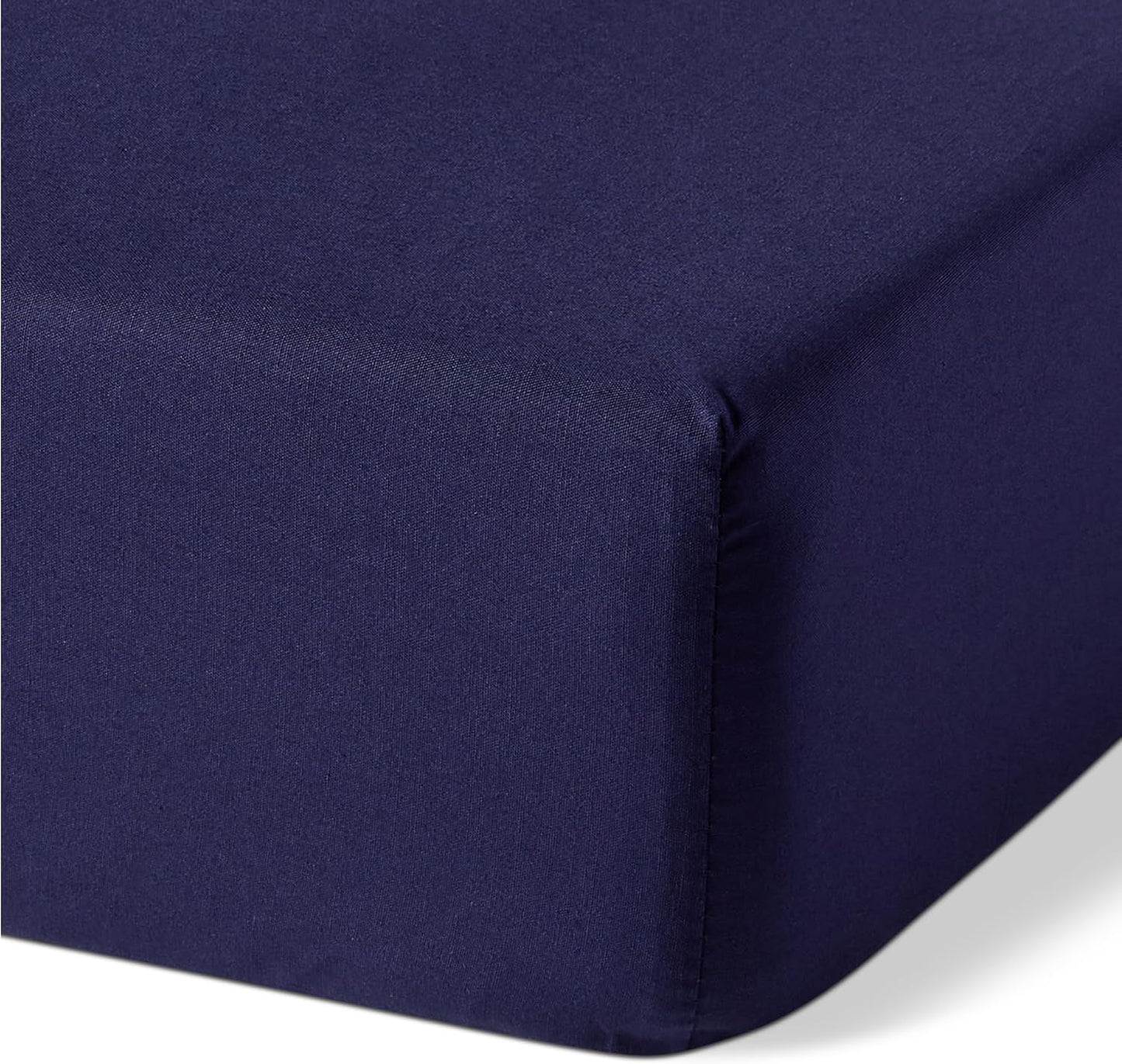 228083 - AMAZON BASICS ÇARÇAF I MONTUAR I BËRË NGA PAMBUK 100% ORGANIK, 180 x 200 CM, BLU MARINE