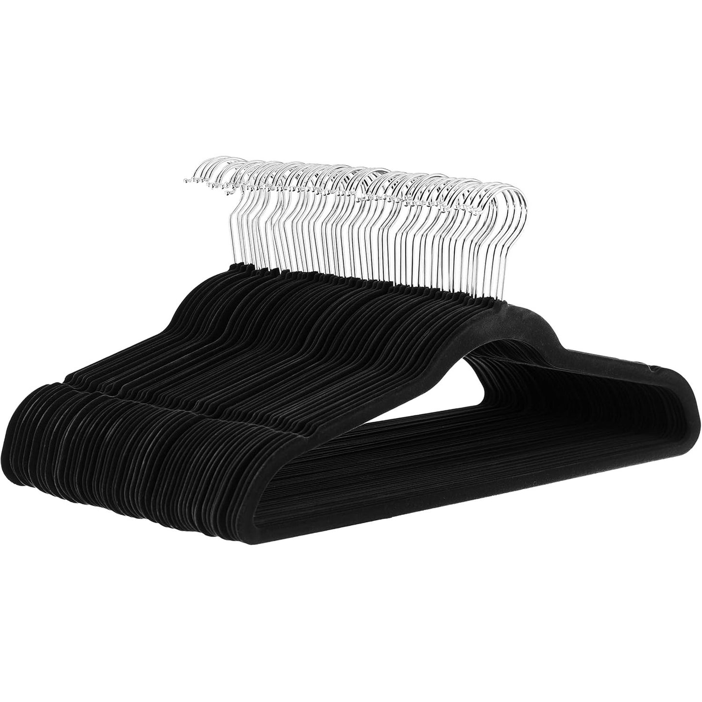 219046 - AMAZON BASICS Varëse rrobash të holla dhe jo-rrëshqitëse, pako me 50 copë, të zeza