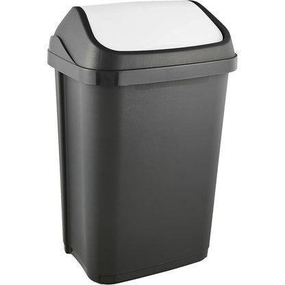 219086 - Keeeper Kosh mbeturinash me kapak rrotullues, 25 l, Swantje, gri grafit