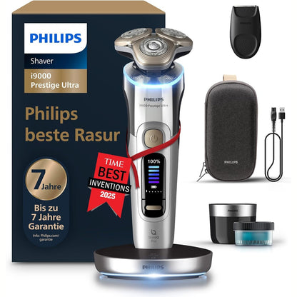292031 - PHILIPS Shaver i9000 Prestige Ultra, Brisk elektrik për të lagur dhe për të tharë flokët, teknologji Skin IQ Pro, XP9404/31