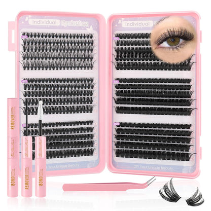 303607 - SIXSTARHAIR Set zgjatjesh qerpikësh me 580 copë, piskatore qerpikësh 10-16 mm 30D 40D 50D 60D 80D 100D