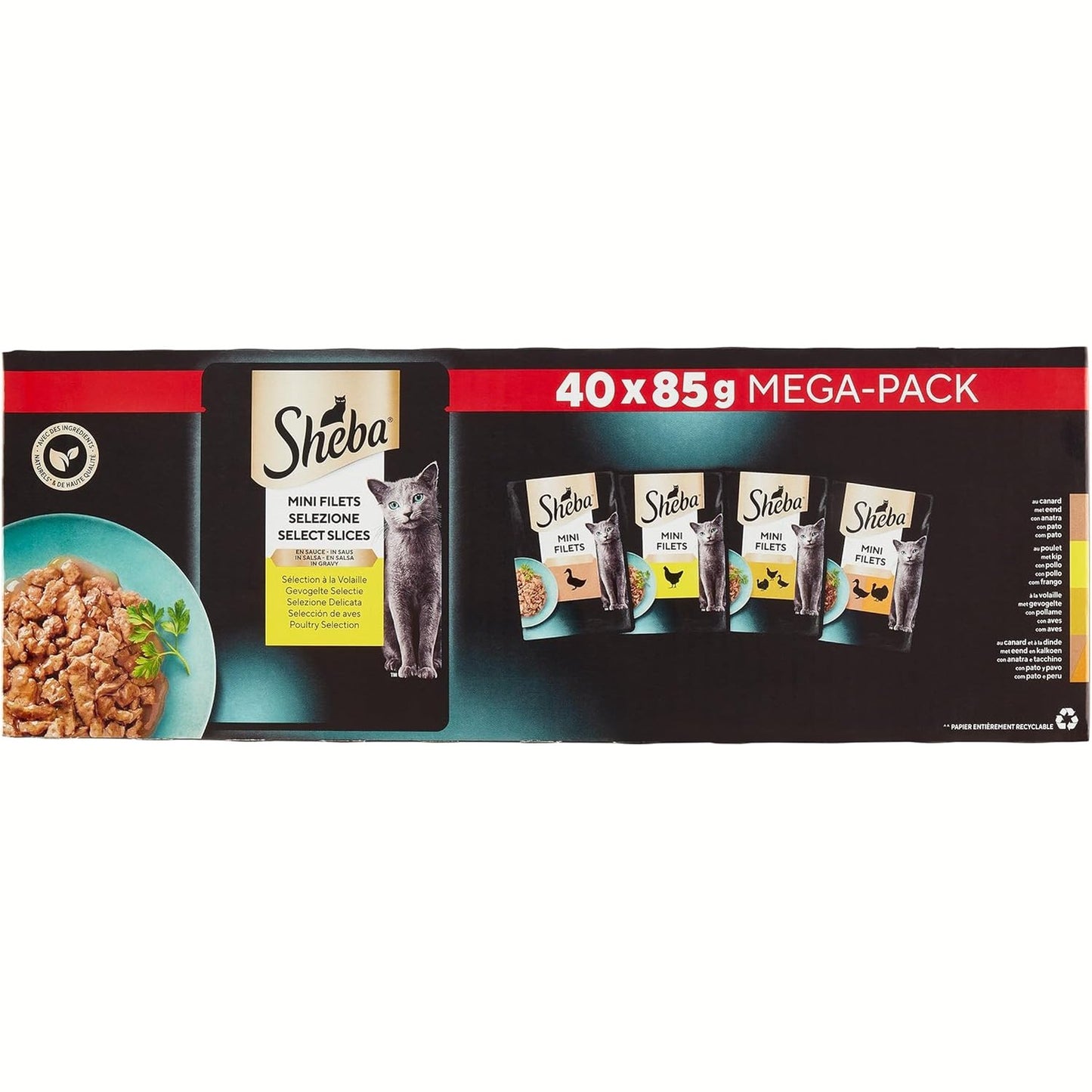 205354 - SHEBA Pako me Mini Fileto, 40x85g