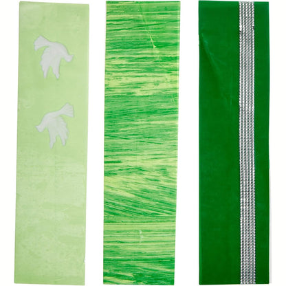 248369 - PRACHT Fletë dylli Përzierje 7073-20035 jeshile/argjendi, 3 shirita dylli gjysmë, 200 x 50 x 0.5 mm