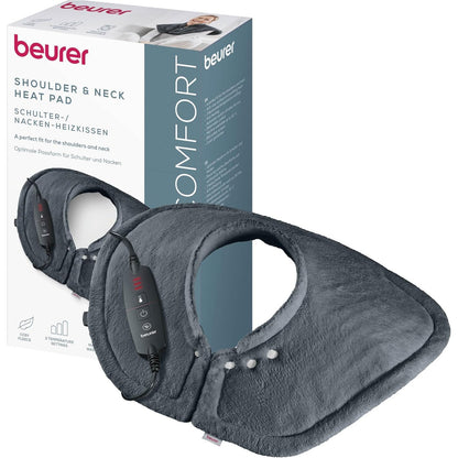 289573 - BEURER Jastëk ngrohës komod HK 66 për shpatulla dhe qafë, jastëk ngrohës elektrik me formë ergonomike, 3 cilësime temperature, fikje automatike