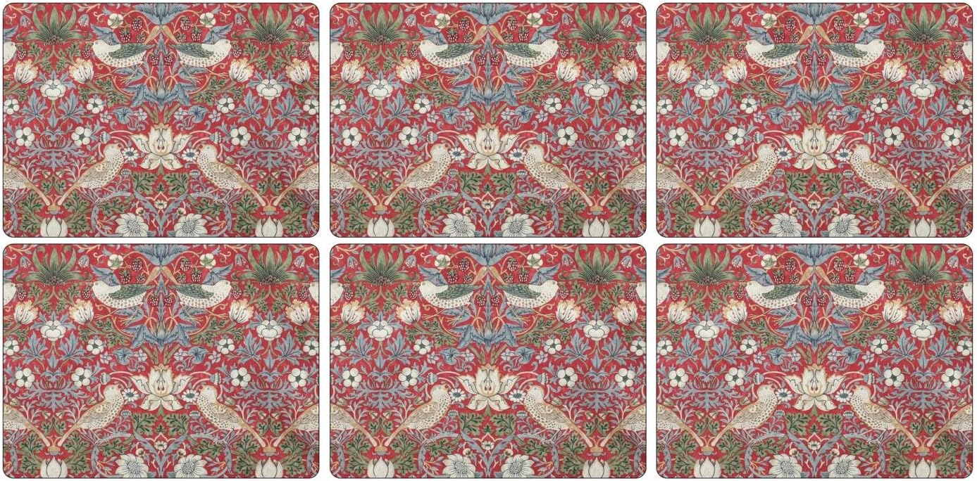 256959 - PORTMEIRION - Tavolina për tavolina Pimpernel, Hajdut Luleshtrydhe, e Kuqe, 6 copë
