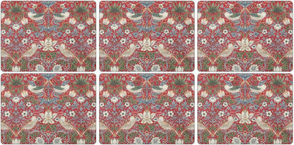 256959 - PORTMEIRION - Tavolina për tavolina Pimpernel, Hajdut Luleshtrydhe, e Kuqe, 6 copë