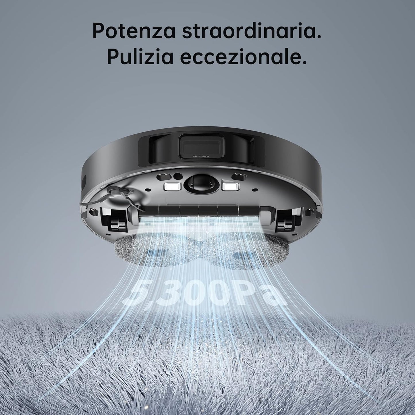 94060 - DREAME L10s Pro Fshesë Robot 2-në-1 me Korrent dhe Fshesë Dyshemeje, Zbulim Pengesash 3D, Hartëzim i Shumë Dyshemeve, Thithje e Fuqishme 5300Pa, Përshtatshme për Dysheme të Forta, Qilima, Qime Kafshësh Shtëpiake, I Lidhshëm me WiFi/APP/Alexa