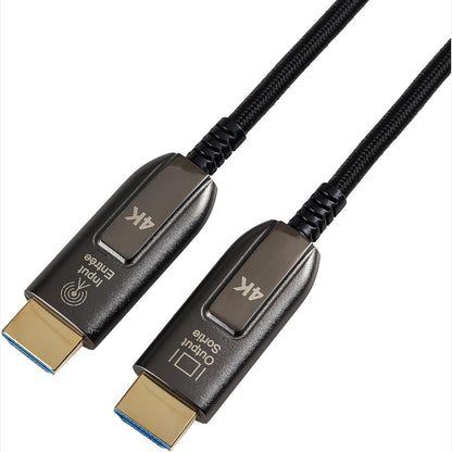 296133 - AMAZON BASICS Kabllo HDMI me Fibra Optike, e Thurur, Shpejtësi të Lartë, 10 m, e Zi