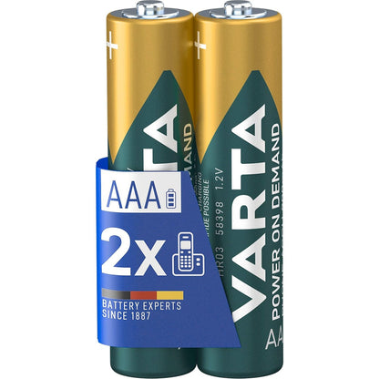 277281 - VARTA Bateri të rikarikueshme AAA, 2 copë, Ni-MH 800 mAh, e parakarikuar