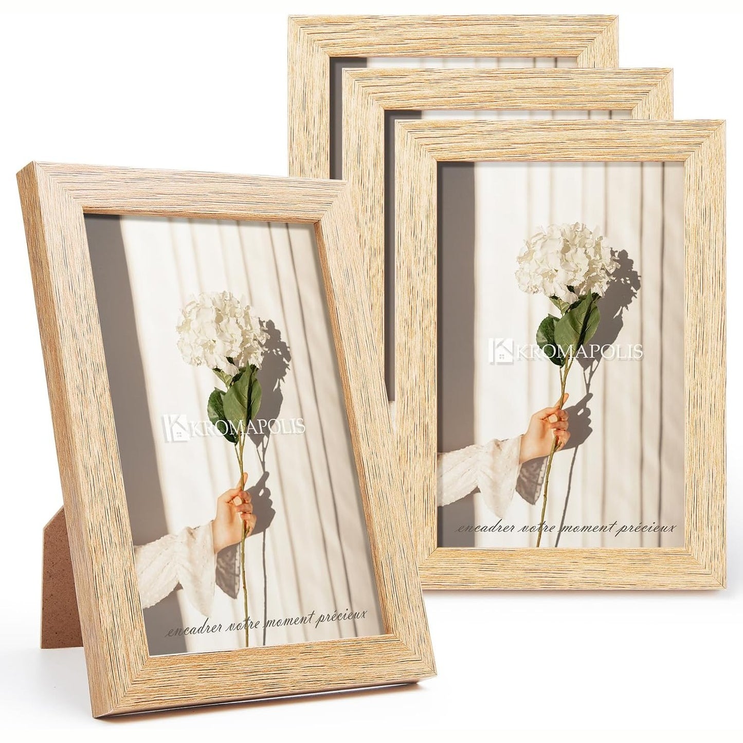 258113 - SET ME 4 PJESE KROMAPOLIS, KORNIZA MDF 10x15 CM, PANEL PASMË ME MBYLLJE RROTULLUESE, XHAM AKRILIK ME CILSI TË LARTË
