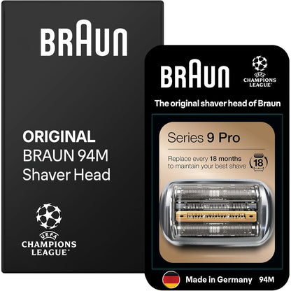 305993 - BRAUN Kokë rroje Series 9 Pro, pjesë këmbimi ORIGJINALE, e përputhshme me Braun Series 9 Pro, 94M, krom, 1 pako, paketim kartoni i pashtypur.