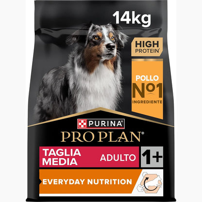 226308 - PURINA PRO PLAN - Ushqim i Përditshëm për Qen të Rritur Mesatarë, I Pasur me Pulë, Qese 14 kg