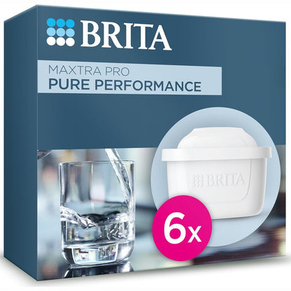 260680 - BRITA Maxtra Pro Pako me 5 fishekë filtri, Mbushje origjinale për ujë rubineti, zvogëlon papastërtitë, klorin, pesticidet dhe gëlqeren