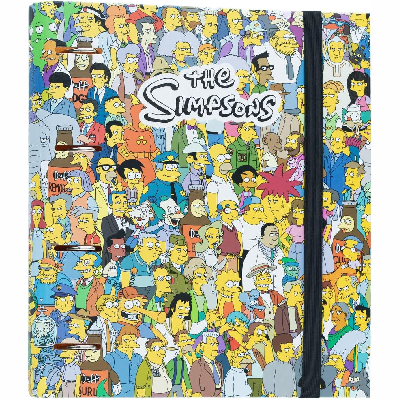 320431 - GRUPO ERIK Dosje me Unaza A4 e Ngushtë, 4 unaza, për mallra The Simpsons, dosje me skedarë për zyrë dhe furnizime shkollore