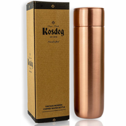 221493 - KOSDEG Shishe për pije prej bakri, afërsisht 500 ml, dizajn modern vintage, enë Ayurvedike