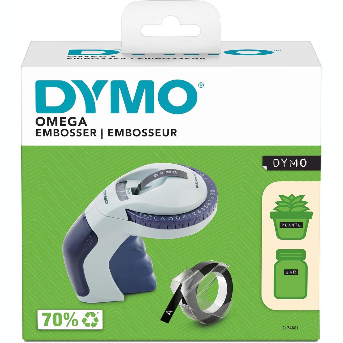266860 - DYMO Omega Makinë për krijimin e etiketave e vogël me sistem rrotullimi dhe klikimi, dizajn ergonomik, për projekte shtëpiake, artizanale dhe hobi