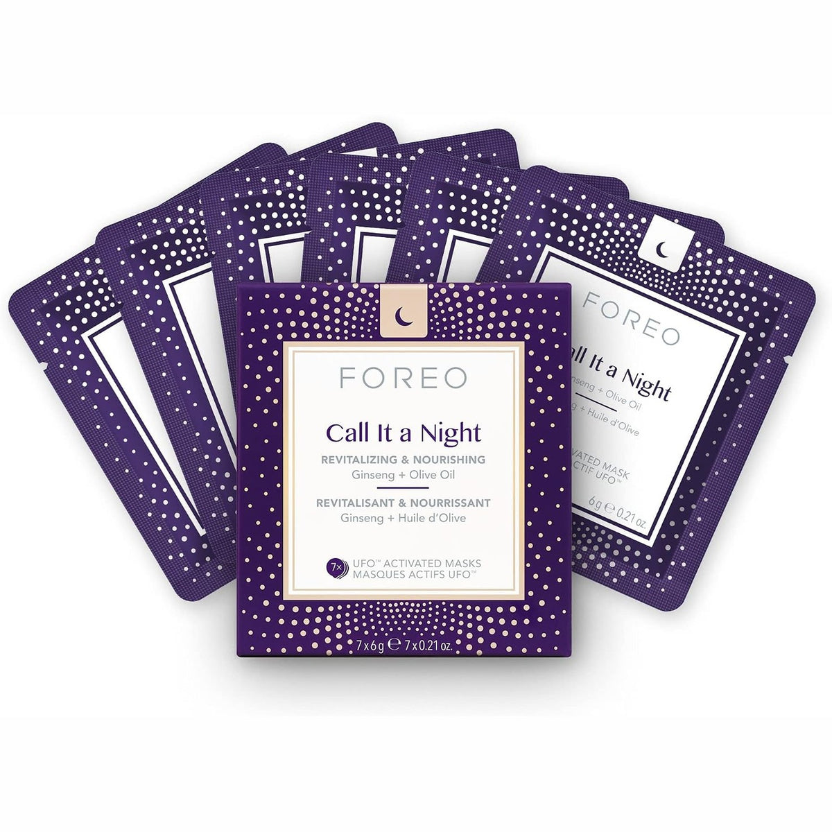 306932 - FOREO Mask për Fytyrën Call it a Night UFO, Pako me 7, për Tharje dhe Rrudha të Holla