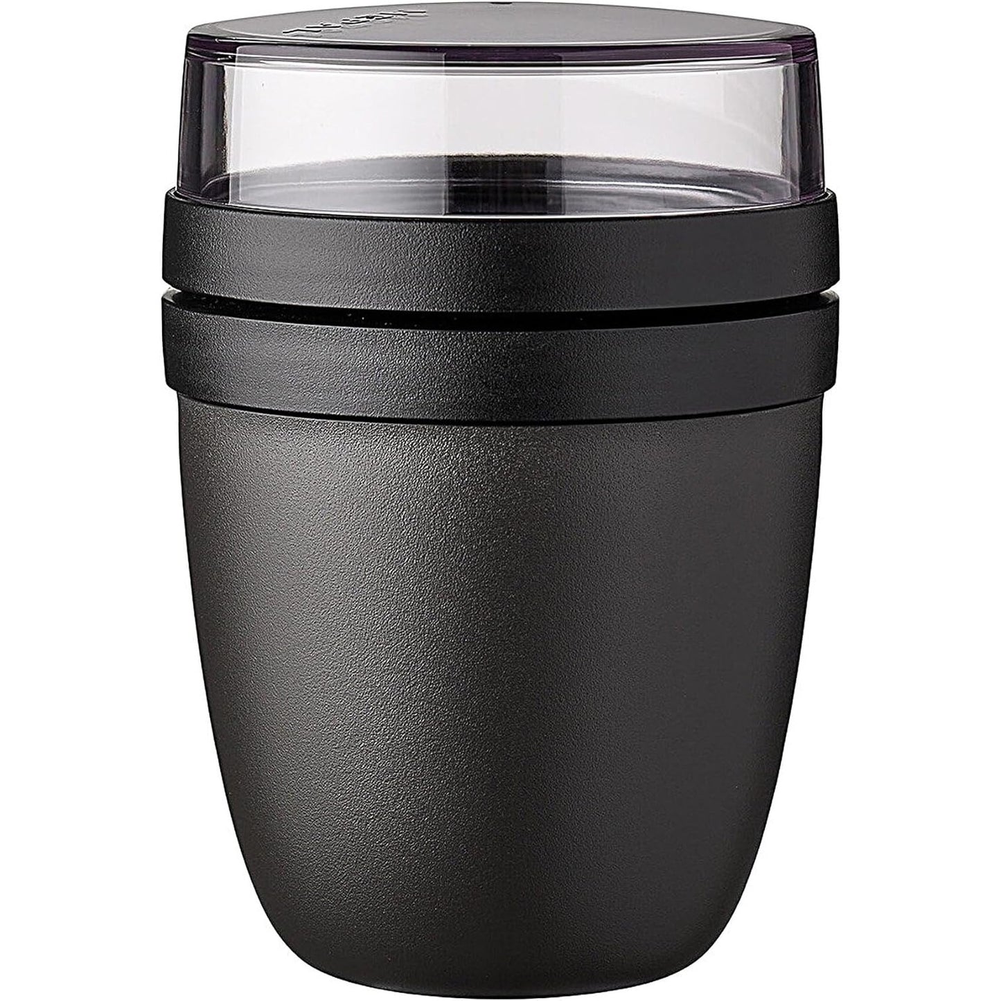 201982 - MEPAL Filxhan Musli dhe Kos për Të Marrë Me Vete, Kapacitete 500ml + 200ml, i Përshtatshëm për Ngrirje, Mikrovalë dhe Lavastovilje, Ngjyra Nordinike E Zezë