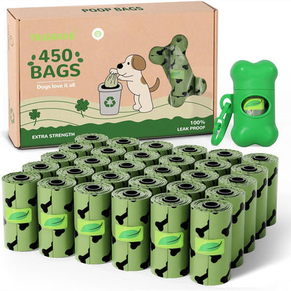 225274 - Qese për jashtëqitje qensh, 450 qese, të trasha dhe të papërshkueshme nga rrjedhjet, me dozator, jeshile