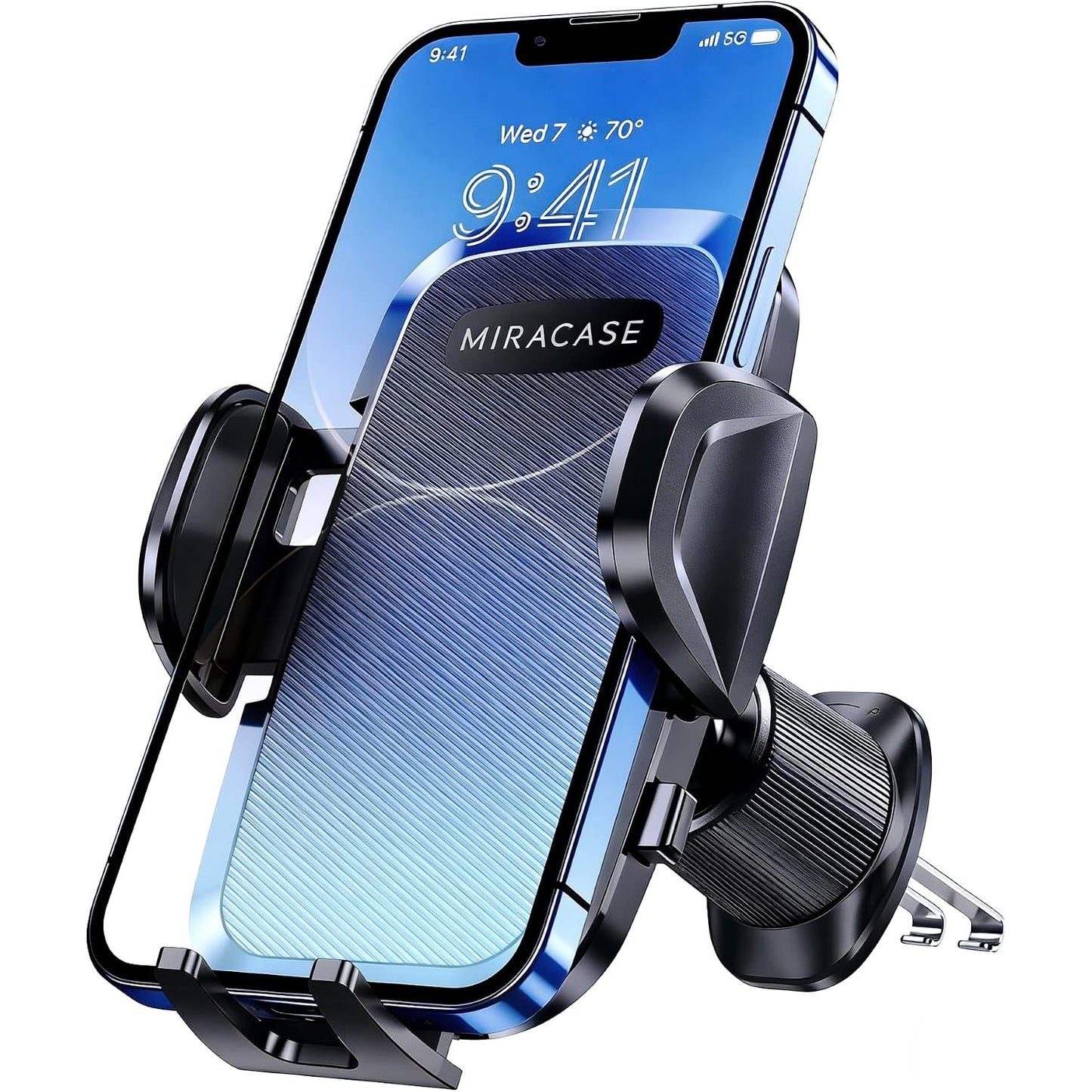 273920 - MIRACASE Mbajtëse Telefoni për Makinë për Vrimën e Ajrit, Rrotullim 360°, E Përputhshme me të Gjithë Telefonat