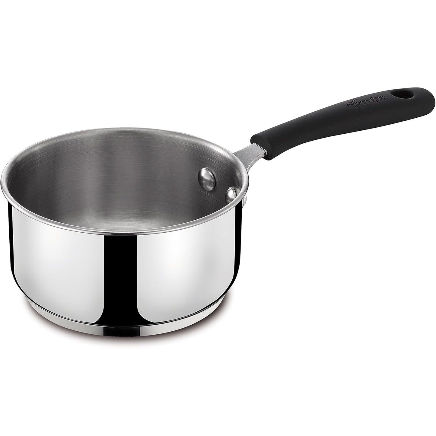 210089 - LAGOSTINA Gioiosa Tigan i Thellë 18/10 Çelik Inox, 14cm, i Përshtatshëm për Induksion dhe Gaz, Mund të Përdoret në Furrë deri në 250°C, Finishe jashtëm me Shkëlqim dhe Saten Brendshëm, me Dorezë Bakeliti