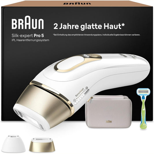 305663 - BRAUN Depilator Lumiere Pulsee Silk·expert Pro 5 PL5152, i bardhë dhe i kuq