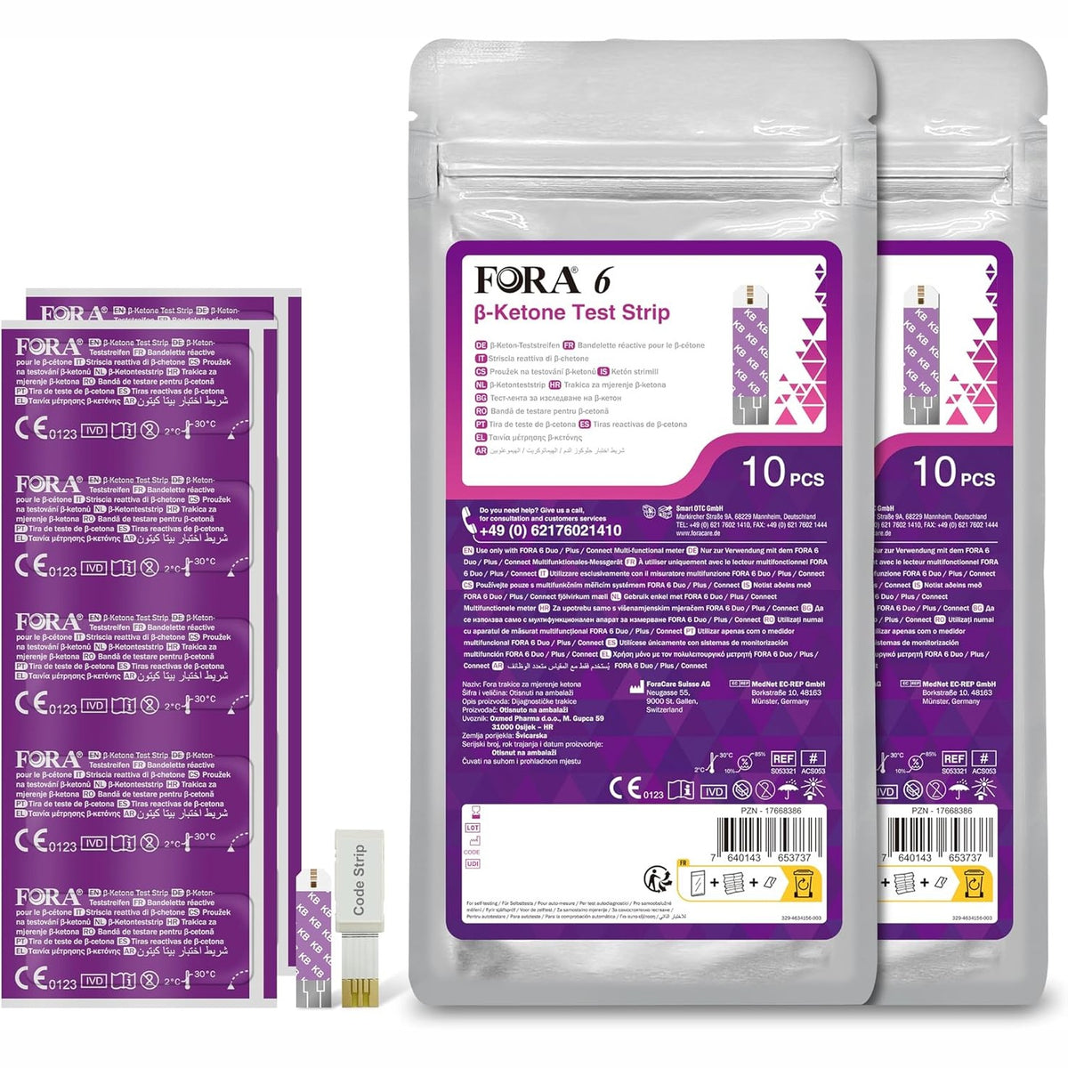 296781 - FORA Shirita testimi β-Ketone, 20 copë