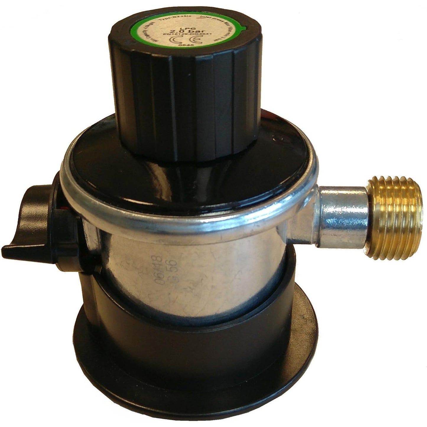 219450 - S&M Rregullator i Shisheve të Propanit 322341 me Kontroll, Çelik Inoks/I Zi, Një Madhësi
