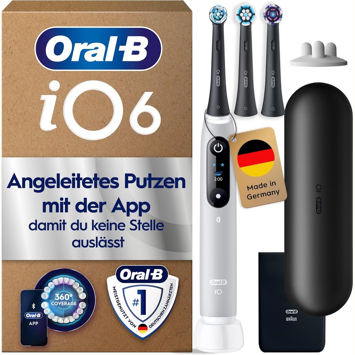 289409 - ORAL-B Furçë dhëmbësh elektrike iO 6, 3 koka furçe zëvendësuese, gri