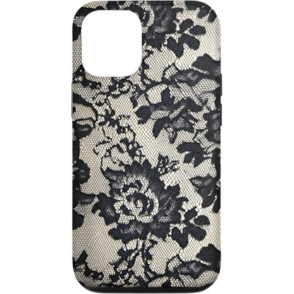 266781 - MBËSHTJELLËSE ME MODEL DANTELLE TË ZEZË PËR IPHONE 12/12 PRO