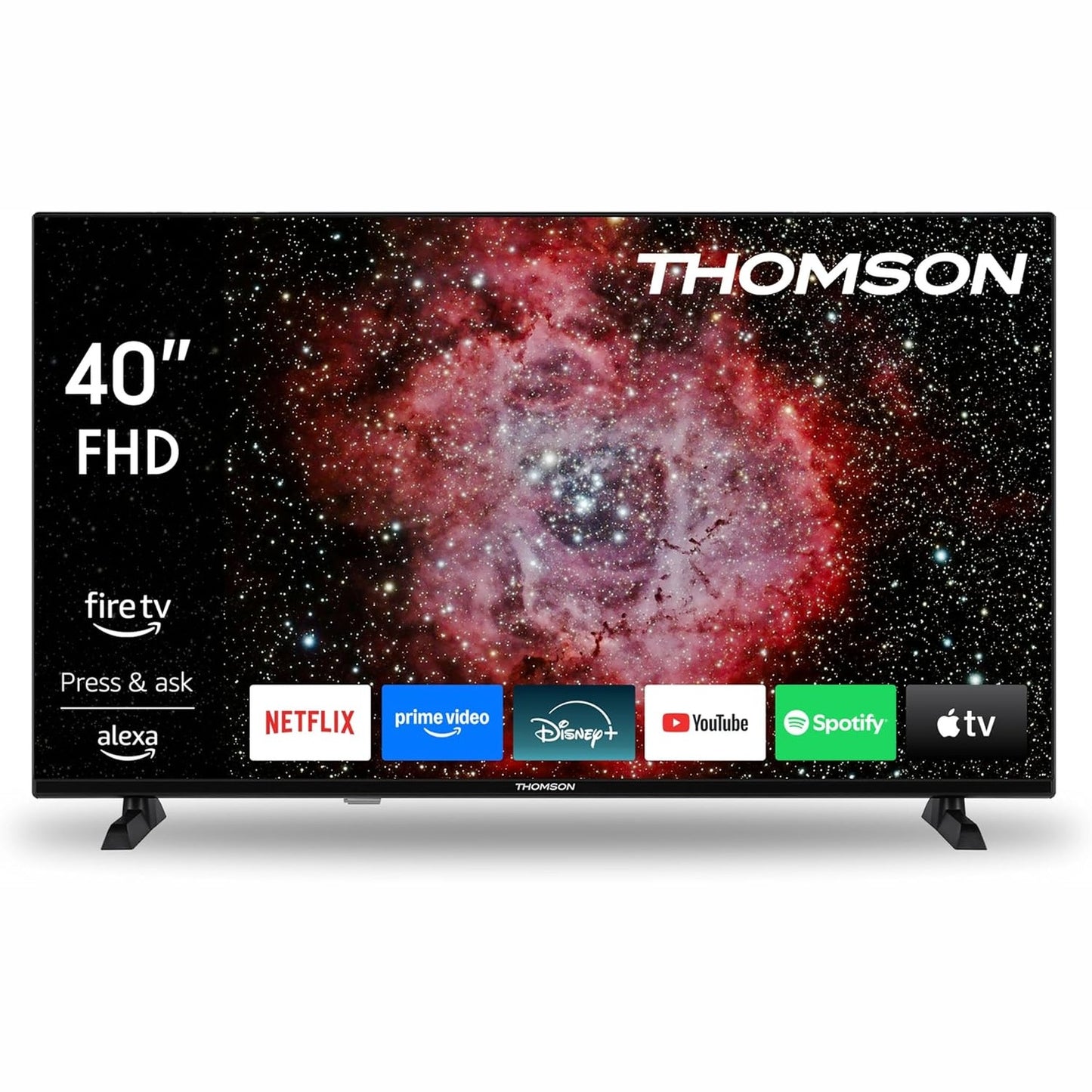267565 - THOMSON TV 40 copë (100 cm) FHD Smart Fire TV, komandë zëri Alexa, akordues i trefishtë (DVB-T/T2/C/S/S2), Dolby Audio, DTS Virtual:X, HDR10, AirPlay, WiFi, Bluetooth, HDMI-40FF2S34