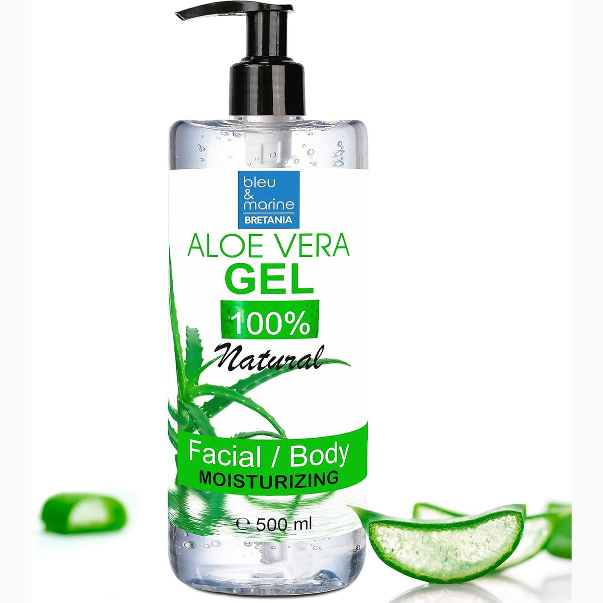 298388 - Xhel Aloe Vera 100% Natyral, 500 ml | Hidratues i Thellë për Fytyrën dhe Trupin | Kundër Plakjes dhe Rrudhave | Pas Diellit dhe Rruajtjes | Maskë për Flokë të Tharë