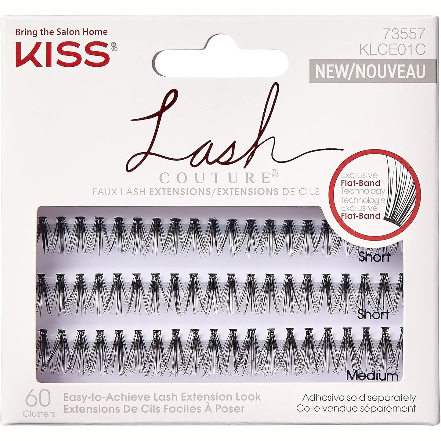 321930 - KISS Lash Couture Qerpikë individualë 'Venus', afërsisht 60 qerpikë, të zinj