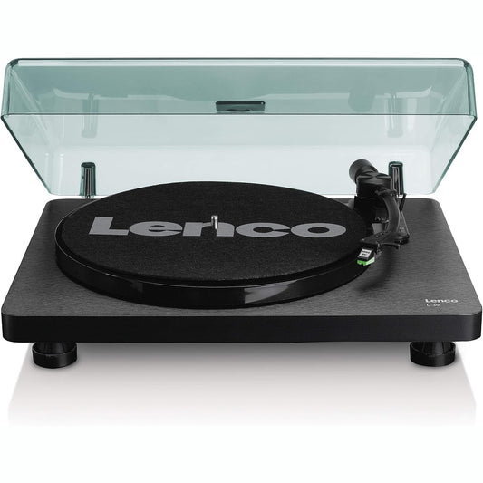 295069 - Lenco L-30BK Gramafon USB, Gramafon me rrip, 33 dhe 45 RPM, USB, Linjë RCA, Dixhitalizoni regjistrime, Paraamplifikator, Dru