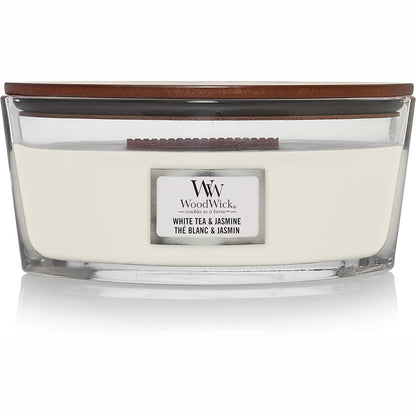 217858 - WoodWick Qiri aromatik Ellipse | Çaj i bardhë dhe jasemin | Koha e djegies: deri në 50 orë